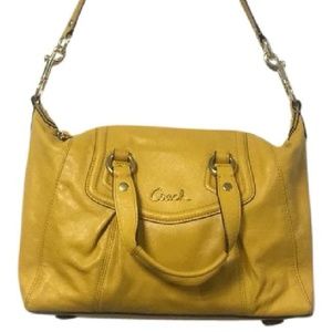 Coach J1275-F19247 Yellow Leather Satchel